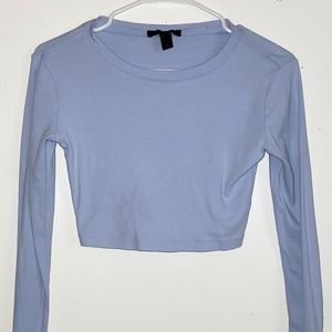 Cropped long sleeve shirt